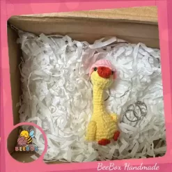 Móc khóa gà cổ dài–Món phụ kiện handmade siêu lầy lội