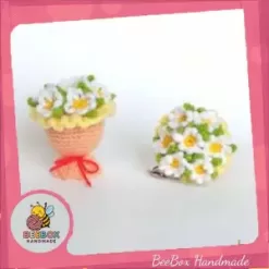 Móc khóa bó hoa len Handmade đáng yêu <3
