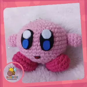 Móc khoá len Kirby dễ thương